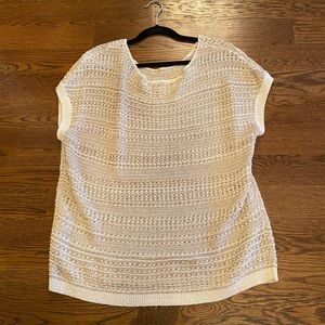 White House black market crocheted sweater